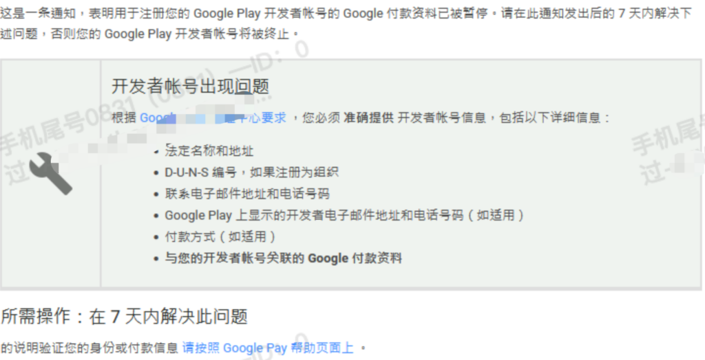 photo[2] - Please resolve the issues below within 7 days of this notification, otherwise your Google Play developer account will be terminated - GGZC
