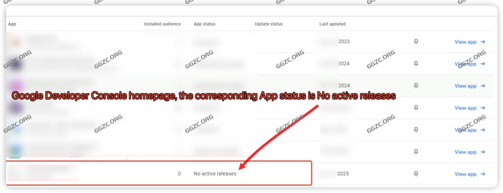 photo[2] - Google Play Console notifies that the app has been published successfully, but the app status is still inactive - GGZC